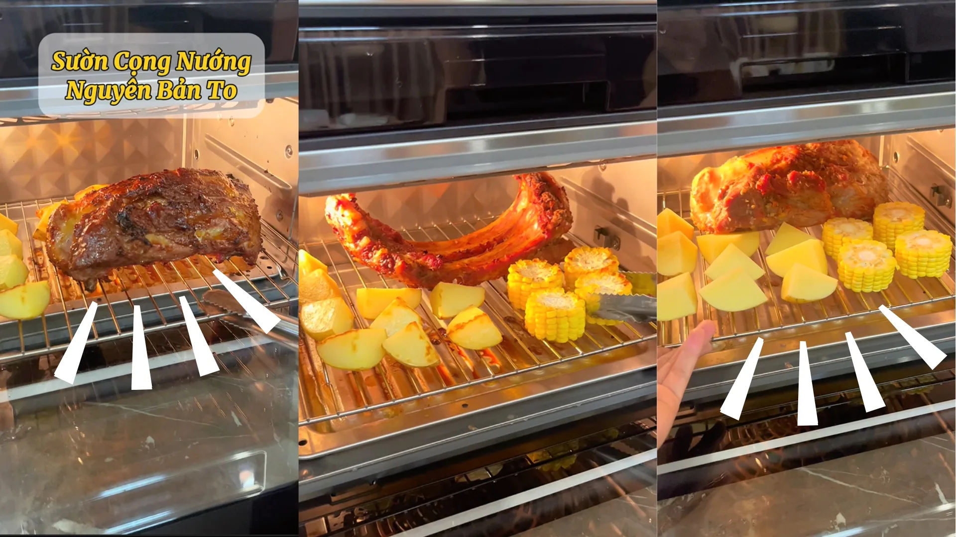 Sườn Cọng Nướng Siêu To Khổng Lồ Nồi Chiên Hấp S100